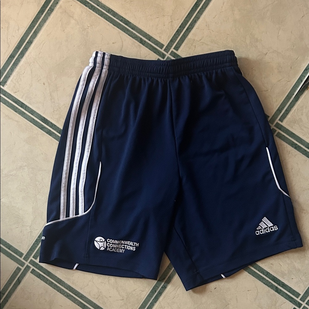 Adidas Youth Navy Blue Athletic Shorts